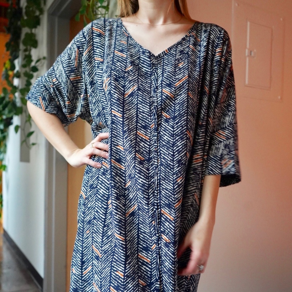 Patterned Midi Dress